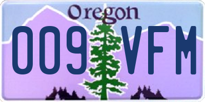 OR license plate 009VFM