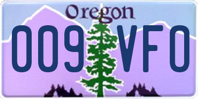 OR license plate 009VFO