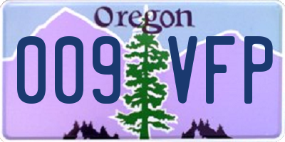 OR license plate 009VFP