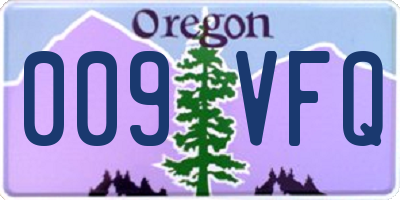 OR license plate 009VFQ