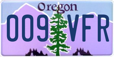 OR license plate 009VFR