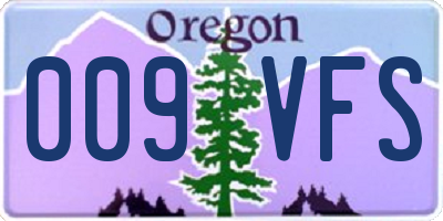 OR license plate 009VFS