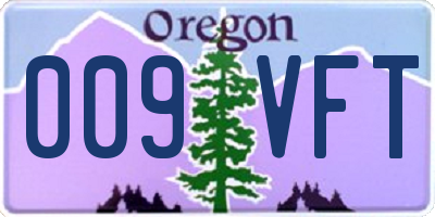 OR license plate 009VFT