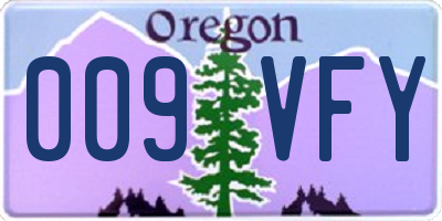 OR license plate 009VFY