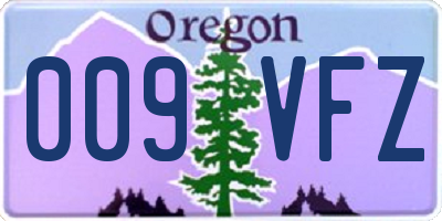 OR license plate 009VFZ