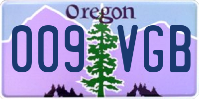 OR license plate 009VGB