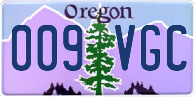 OR license plate 009VGC