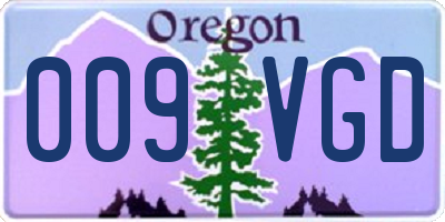 OR license plate 009VGD