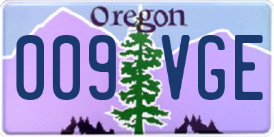 OR license plate 009VGE