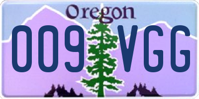 OR license plate 009VGG