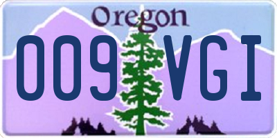 OR license plate 009VGI