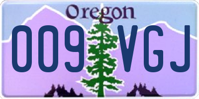 OR license plate 009VGJ
