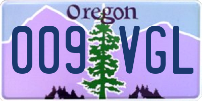 OR license plate 009VGL