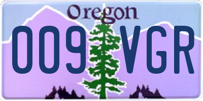 OR license plate 009VGR