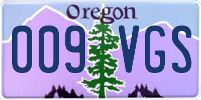 OR license plate 009VGS