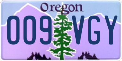 OR license plate 009VGY