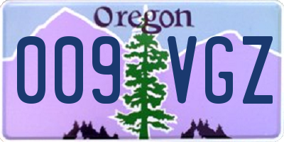 OR license plate 009VGZ
