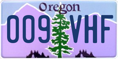 OR license plate 009VHF