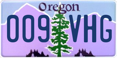 OR license plate 009VHG