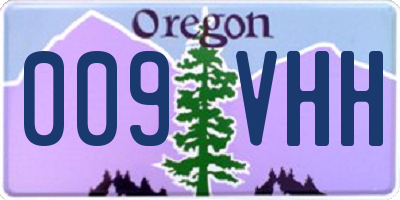 OR license plate 009VHH