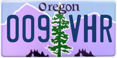 OR license plate 009VHR