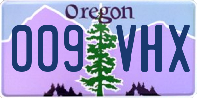 OR license plate 009VHX