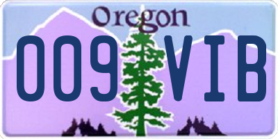 OR license plate 009VIB