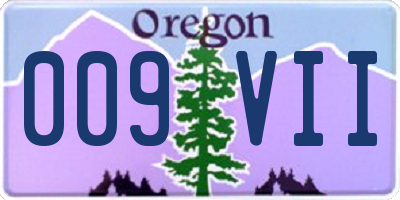 OR license plate 009VII