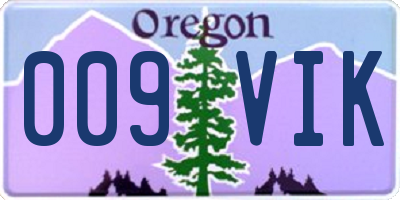 OR license plate 009VIK