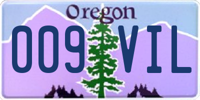 OR license plate 009VIL
