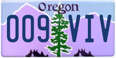 OR license plate 009VIV