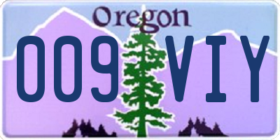 OR license plate 009VIY