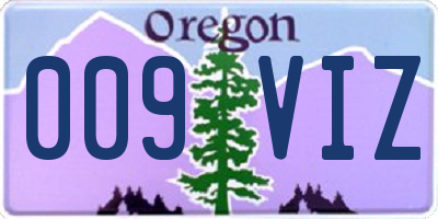 OR license plate 009VIZ