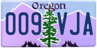 OR license plate 009VJA
