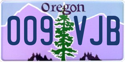 OR license plate 009VJB