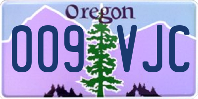 OR license plate 009VJC