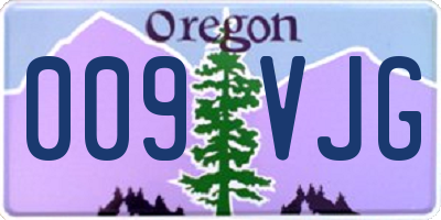 OR license plate 009VJG