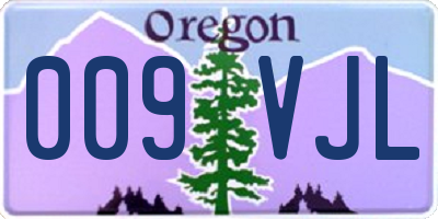 OR license plate 009VJL