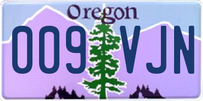 OR license plate 009VJN