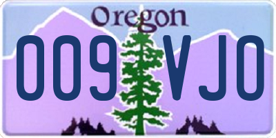 OR license plate 009VJO