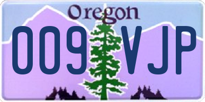 OR license plate 009VJP