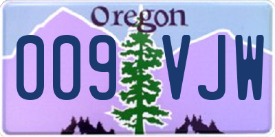 OR license plate 009VJW