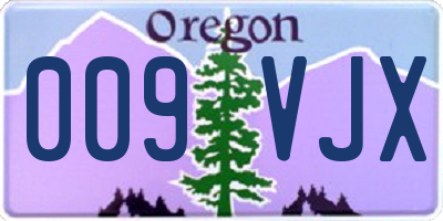 OR license plate 009VJX