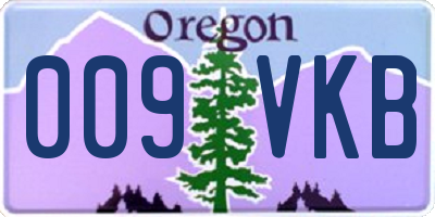 OR license plate 009VKB