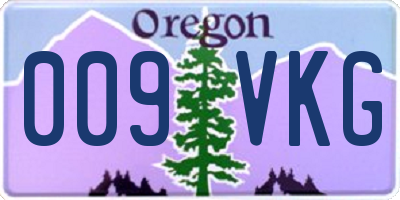 OR license plate 009VKG
