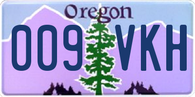 OR license plate 009VKH