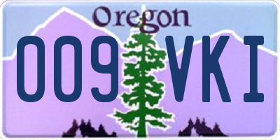 OR license plate 009VKI