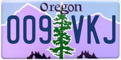 OR license plate 009VKJ