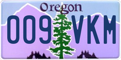 OR license plate 009VKM