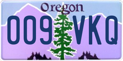 OR license plate 009VKQ